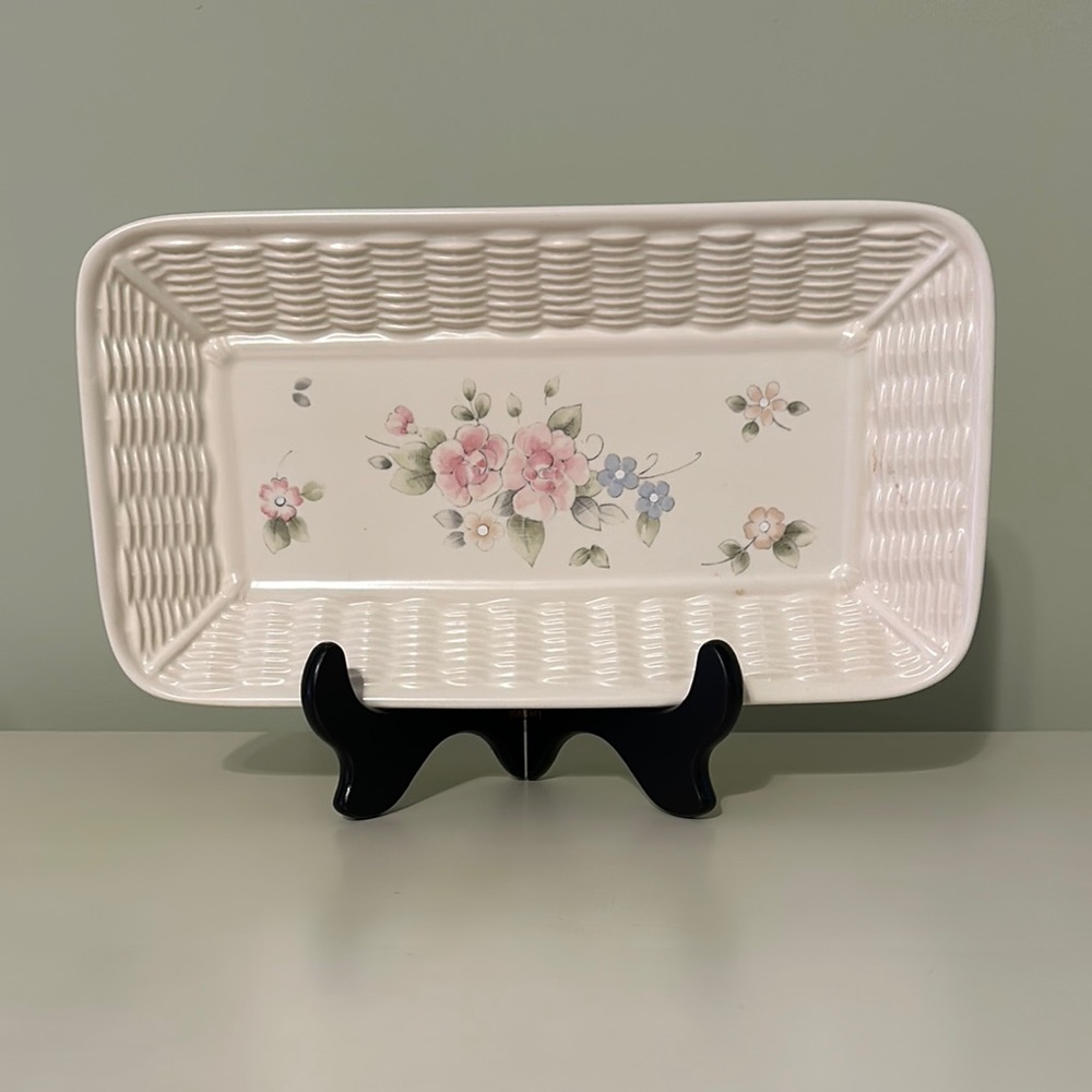Pfaltzgraff Tea Rose  Rectangular Tray